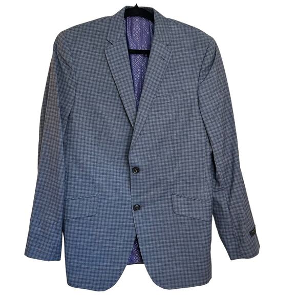 Ted Baker London Endurance Jones SPJ Garden Gray & Purple Blazer sz 40R NWOT - Picture 1 of 12